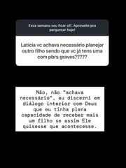 Letícia Cazarré respondeu a críticas de seguidores. Letícia Cazarré respondeu a críticas de seguidores.