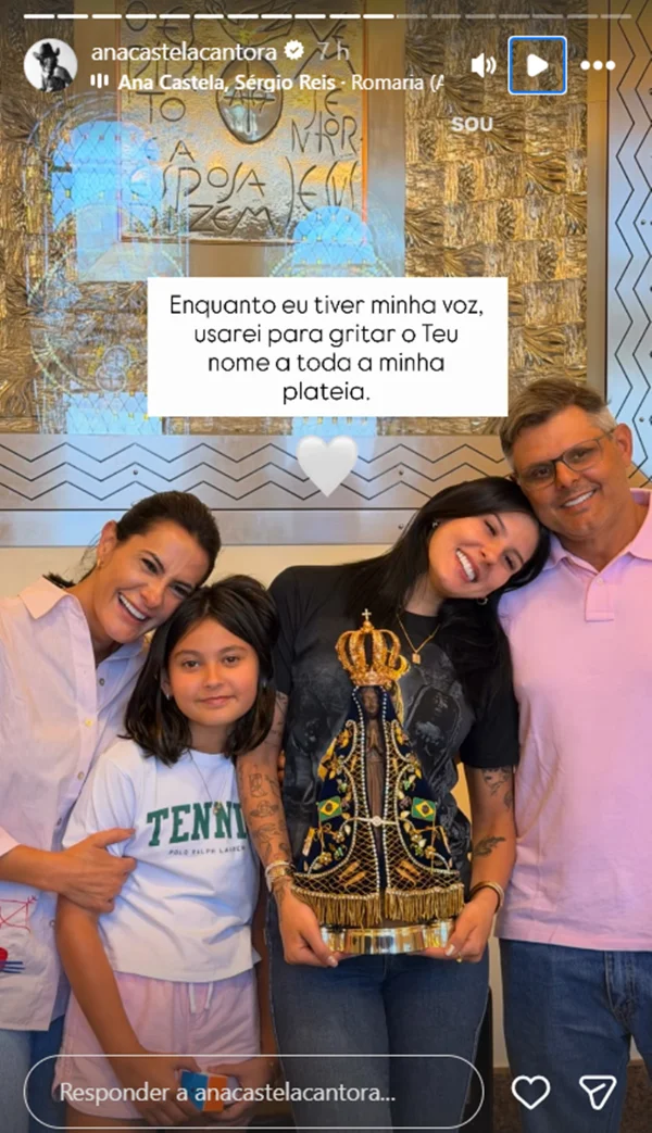 Devota, Ana Castela faz homenagem à Nossa Senhora Aparecida: “No coração” - destaque galeria Devota, Ana Castela faz homenagem à Nossa Senhora Aparecida: “No coração” - destaque galeria