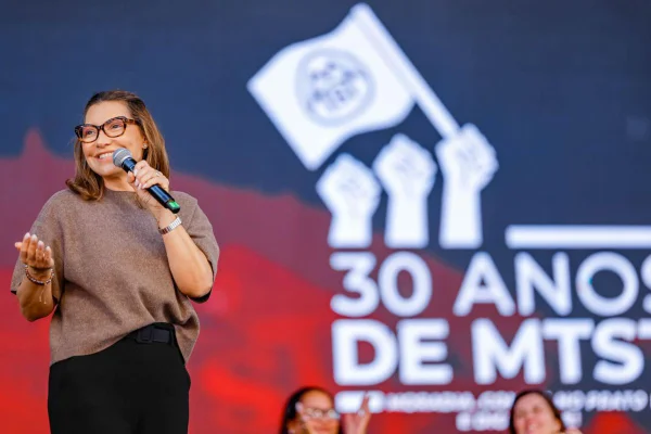 A primeira-dama Janja Lula da Silva