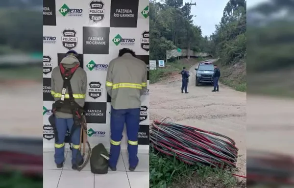 Golpe: dupla com uniforme de companhia de luz é presa ao furtar fiação