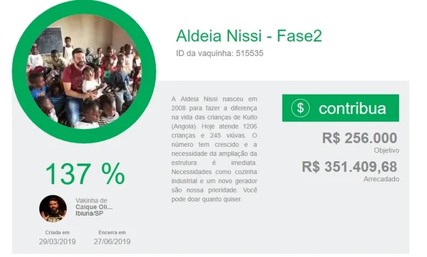 Em 5 dias, campanha divulgada por Bruna Marquezine acumula R$ 300 mil - destaque galeria