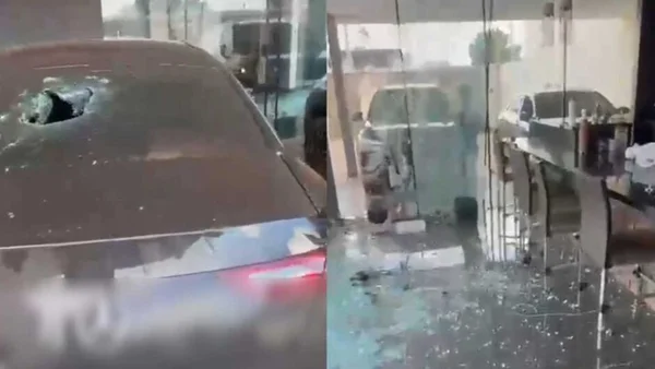 carro e casa destruída