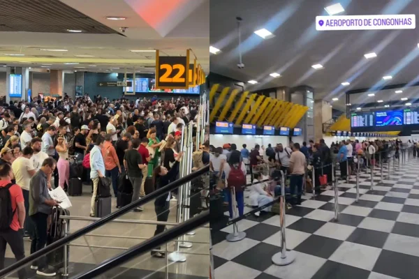 Voos cancelados na manhã desta sexta-feira (8/11) no Aeroporto de Congonhas são das companhias aéreas Latam e Gol - Metrópoles