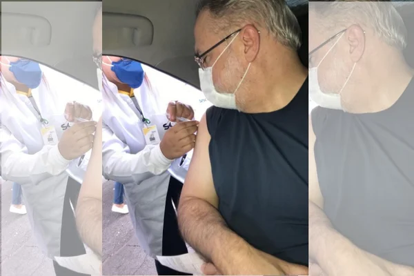 augusto aras toma vacina no DF