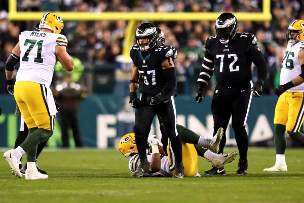 Jogo entre Packers e Eagles na temporada passada