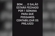 Karlla Alves desabafa nas redes e afirma que salão fechará por uma semana após furto