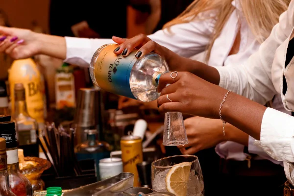 Grupo de pessoas bebendo gin