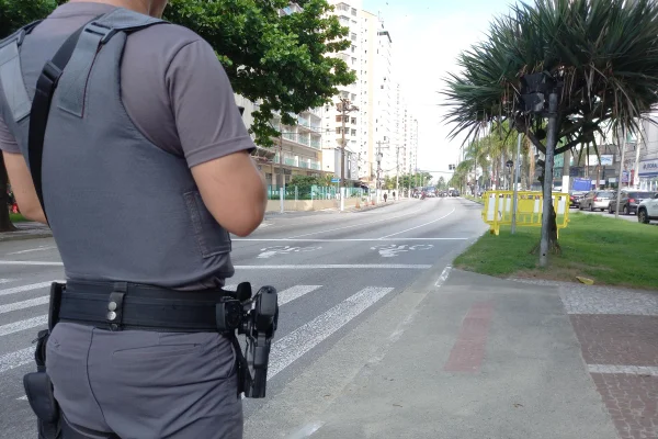 Polícia Militar em Santos, no litoral de São Paulo - Metrópoles