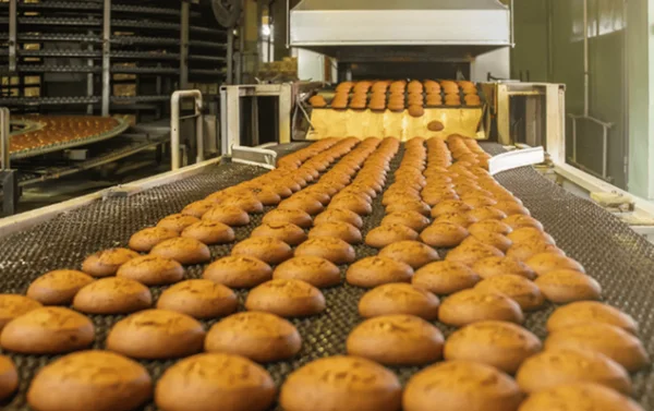 indústria de alimentos / esteira de bolachas