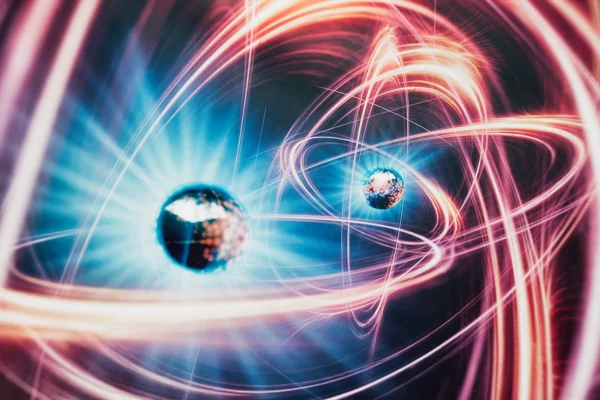 Física quântica, mundo quântico matéria antimatéria