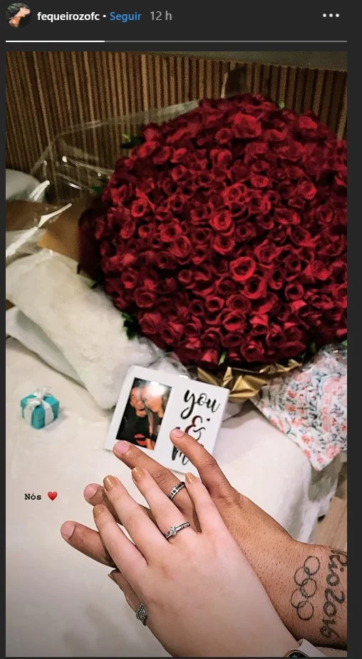 Fernanda, em seus Stories, publicou um momento romântico entre os dois Fernanda, em seus Stories, publicou um momento romântico entre os dois