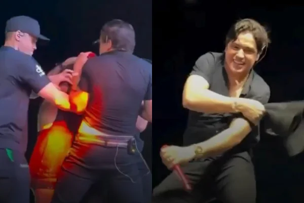Vídeo: fã invade palco e morde Natanzinho Lima durante show