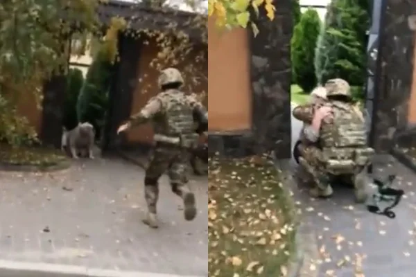 Soldado ucraniano reencontra a avó após retomada de Kherson