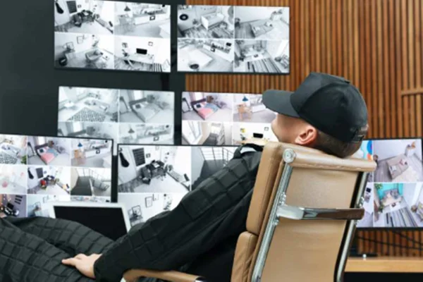 Homem dormindo durante o trabalho