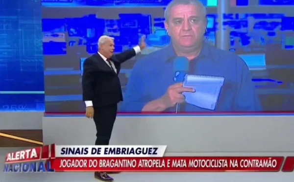 Treta ao vivo: Sikêra tira do ar repórter que defendia zagueiro Renan