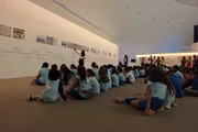 As visitas dos alunos são acompanhadas por monitores