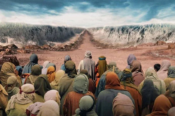 Foto colorida da cena de Testamento: A História de Moisés, da Netflix