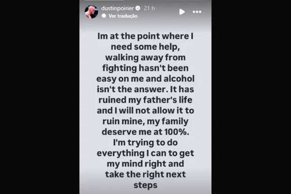 Ex-UFC, Poirier desabafa e pede ajuda após ser preso por embriaguez - destaque galeria