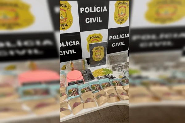 imagens das drogas apreendidas na operação Doce Ilusão