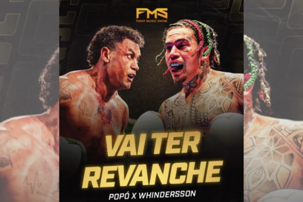 Imagem colorida de duelo entre Popó e Whindersson Nunes- Metrópoles