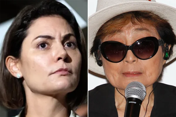 Michelle Bolsonaro e Yoko Ono