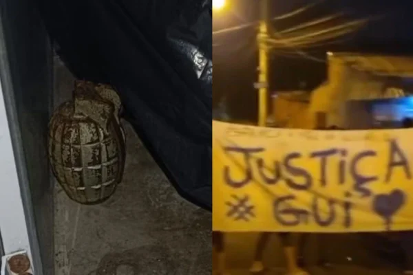 Segundo a SSP, jovem achou a granada na sexta-feira (18/10), na Avenida Castelo Branco, após ação da PM para controle de distúrbio - Metrópoles