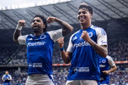 Gabigol marcou dois para a equipe celeste