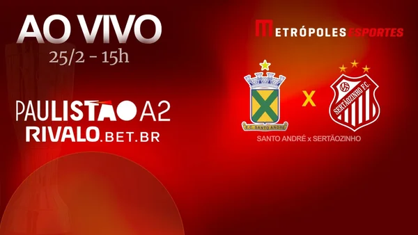 Paulistão A2 2026: veja Santo André x Sertãozinho ao vivo no YouTube