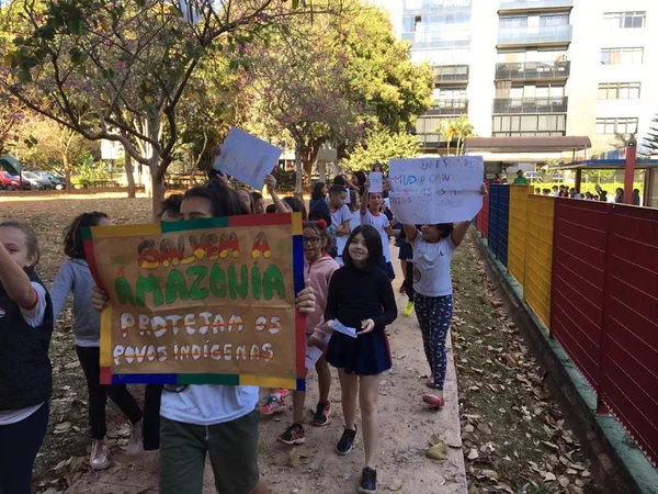 Escola da Asa Norte faz manifestação pela preservação da Amazônia