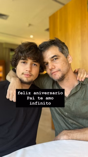 Wagner Moura e o filho mais velho, Bem Moura