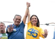 Paula Belmonte e o vice juiz Everardo Ribeiro Paula Belmonte e o vice juiz Everardo Ribeiro