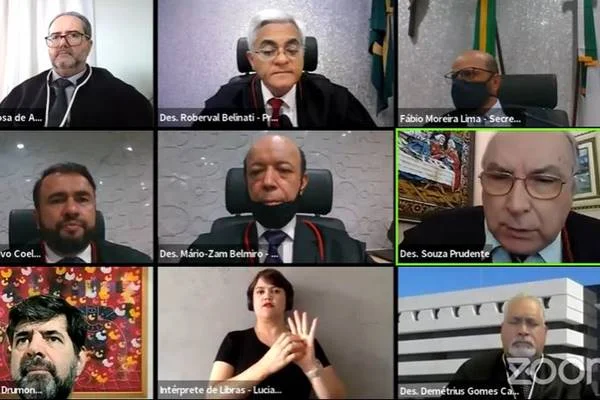 Imagem colorida de videochamada