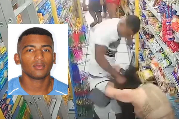 Ítalo Kauan de Jesus Oliveira agrediu a esposa em um mercadinho do centro de São Paulo. - Metrópoles
