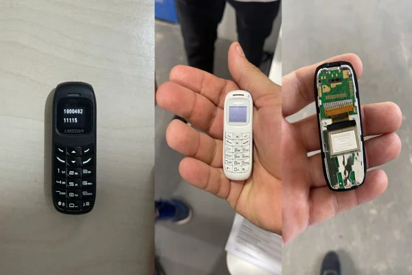 Imagem colorida, celulares usados para fraudar concursos