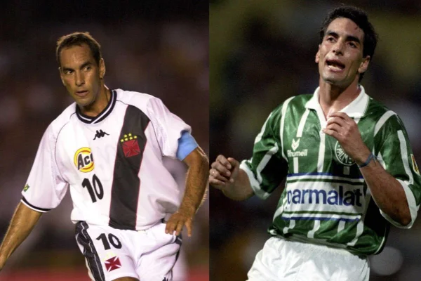 Adversários em jogo no DF, Vasco e Palmeiras compartilham ídolos