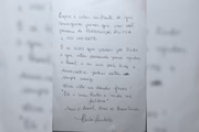 Ela escreveu também que está confiante de que provará a sua inocência 