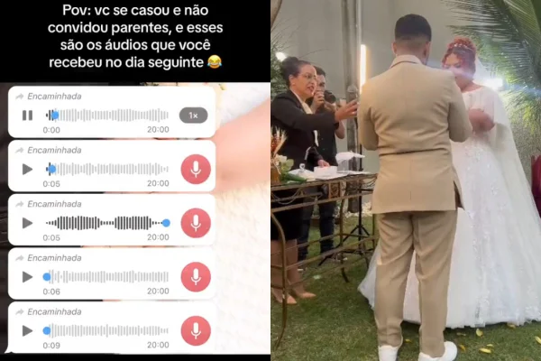 Noiva que excluiu familiares do casamento teve que bloquear parente