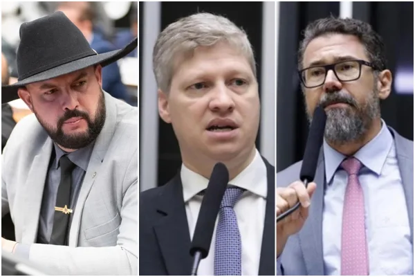 Zé Trovão (PL-SC), Marcel Van Hattem (Novo-RS) e Marcos Pollon