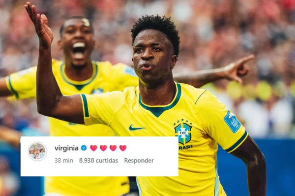 Virginia comenta em foto de Vini Jr. após reconciliação - destaque galeria