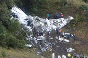 O avião da LaMia ficou destruído