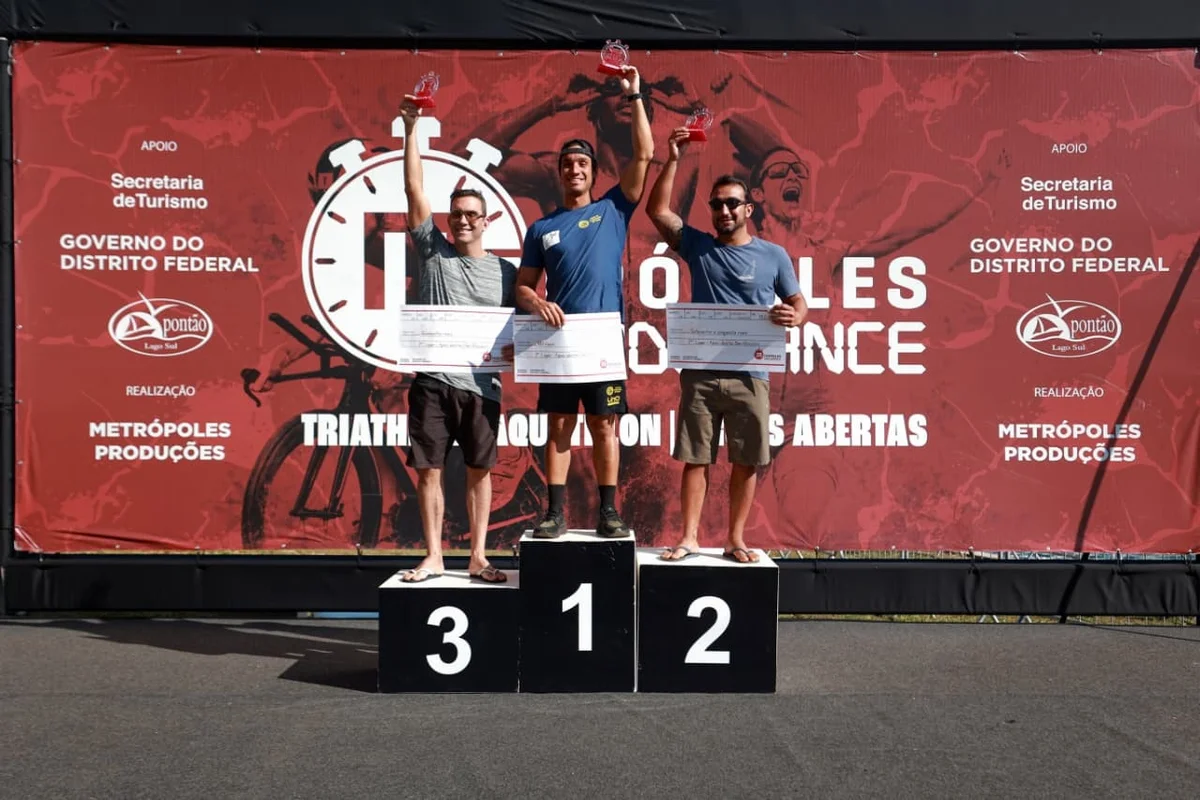 Pódio da Maratona Aquática masculina Pódio da Maratona Aquática masculina