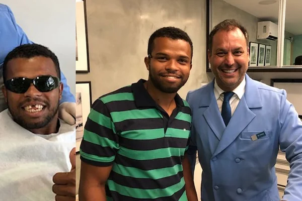 Dentista entrega sorriso novo a homem que procura emprego