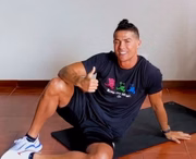 Cristiano Ronaldo em momento descontraído
