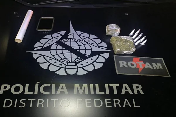 DF: polícia encontra meio quilo de maconha dentro da mochila de jovem