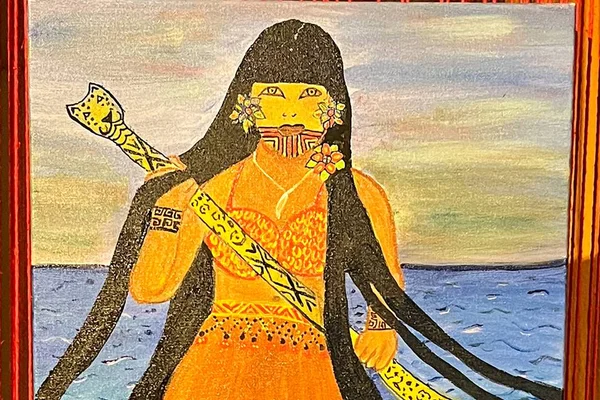 Obra da exposição Nhé Se, no Caixa Cultura Brasília - Metrópoles