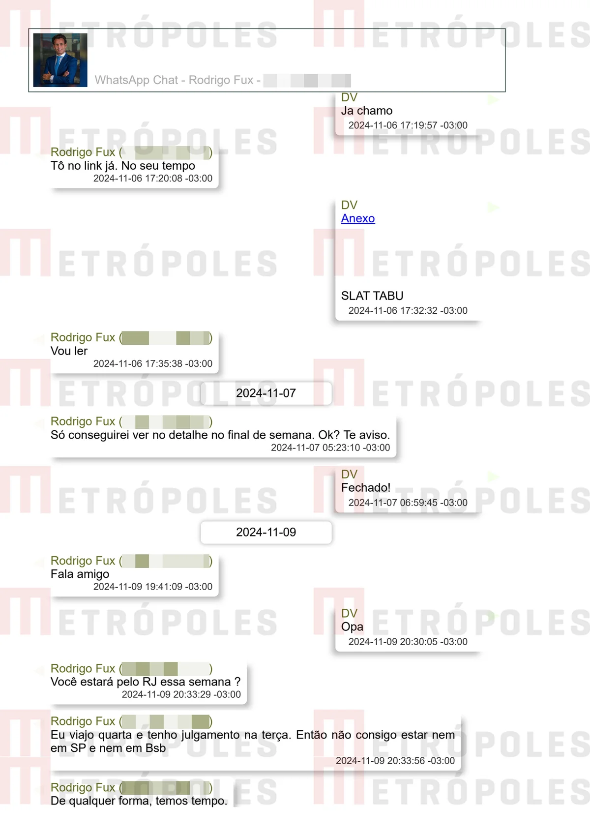 Filho de Fux ofereceu tapete vermelho a Vorcaro; veja prints das conversas - imagem 7 Filho de Fux ofereceu tapete vermelho a Vorcaro; veja prints das conversas - imagem 7