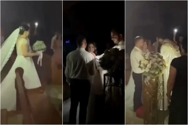 Casamento a luzes de velas e lanternas em Vicentinópolis,