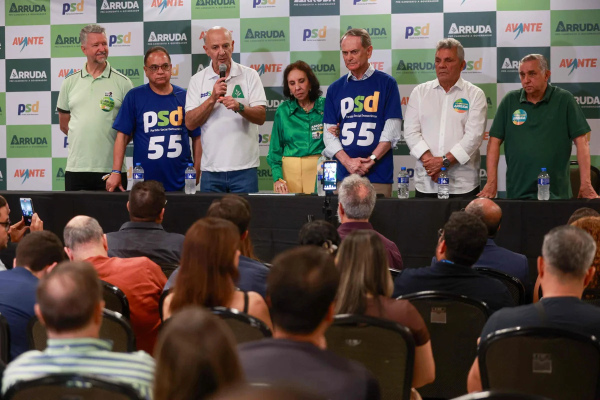 Coletiva de imprensa na convenção do PSD-DF Coletiva de imprensa na convenção do PSD-DF