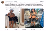 Publicação feita pela irmã