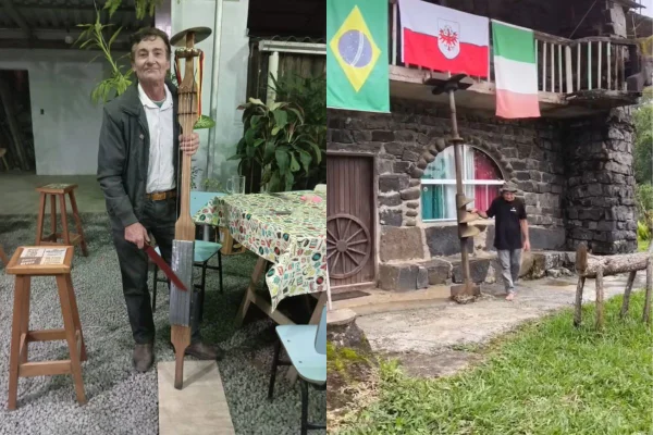 Foto colorida de uma casa de pedra - Metrópoles